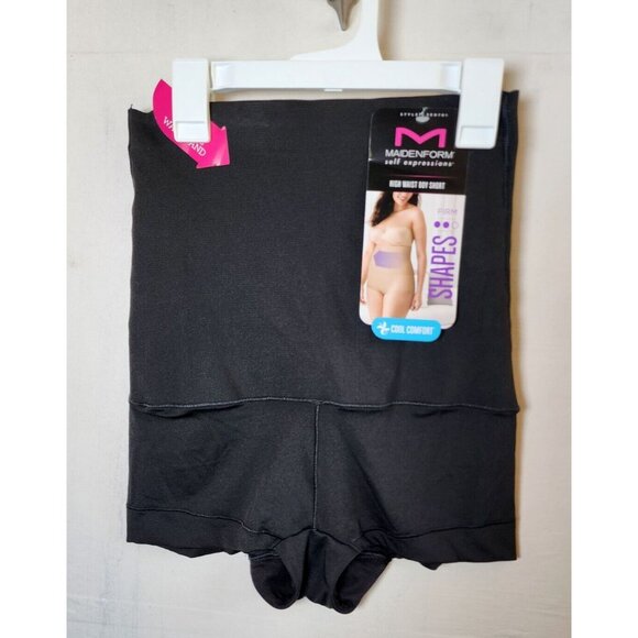 Maidenform Other - New Maidenform Women's Black High Waist Boy Shorts Shapewear Firm Size XL